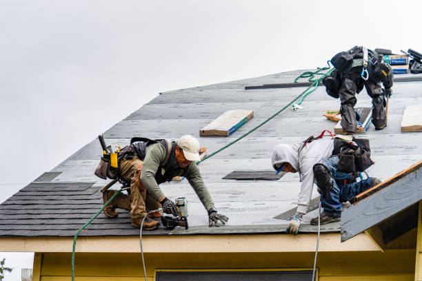 Professional Gutter Installation technician working in Rigby, ID